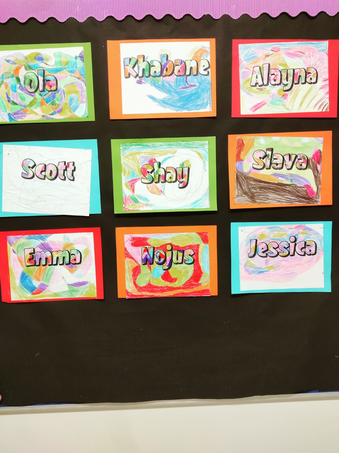 Mr Davis Duignan's Class Colourful Names